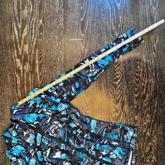 Lululemon Define Jacket Womens Size 8 Black Teal Print Full Zip Athletic - Picture 12 of 13